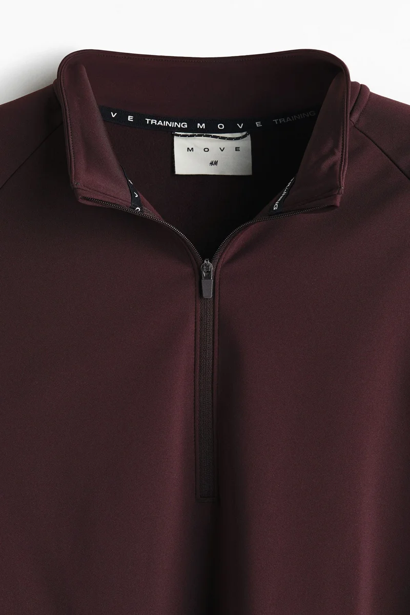 H&M  Zip-top midlayer sports top with ThermoMove™ for Men | Best Price UAE